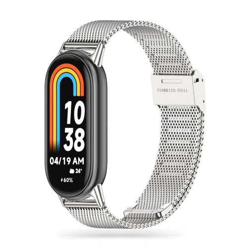Remienok Tech-Protect Milaneseband Xiaomi Smart Band 8/9/10/NFC - strieborný