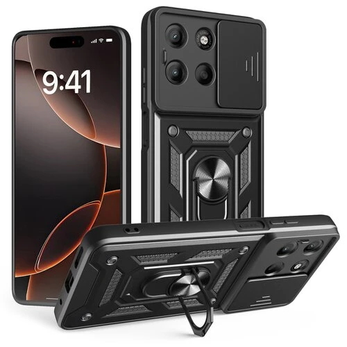 Puzdro Defender Slide Motorola Moto G15 - čierne