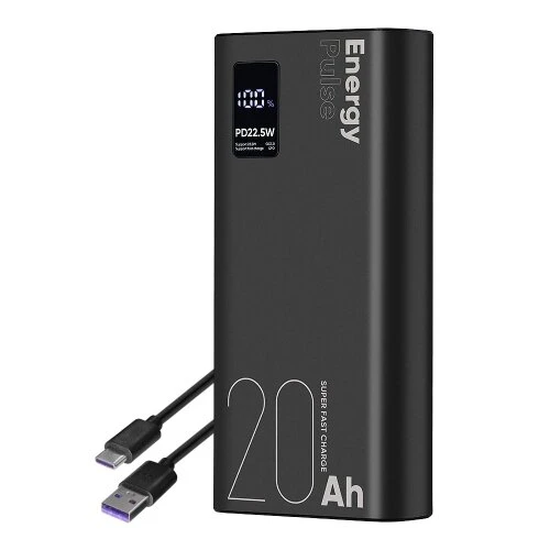 OBAL:ME EnergyPulse Powerbanka 20000mAh 22.5W - Čierna