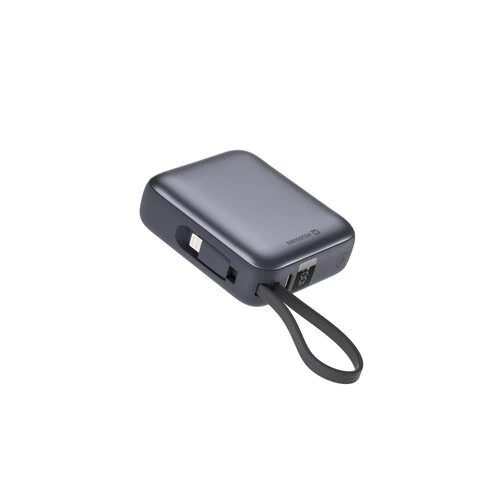 Swissten Powerbanka 10000 mAh s USB-C a Lightning káblom - Vesmírna šedá