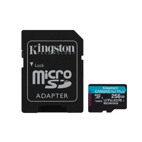 Kingston Canvas Go Plus A2/Micro SDXC/256GB/UHS-I U3 / Class 10/+ Adaptér