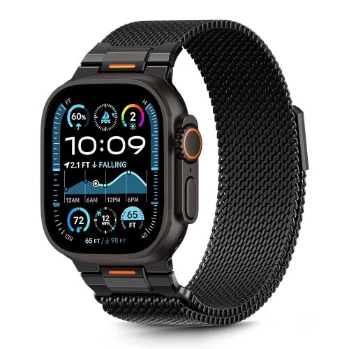 Remienok Tech-Protect Milano Vanguard Apple Watch 8/9/10/11/SE/Ultra (44/45/46/49 mm) - čierny