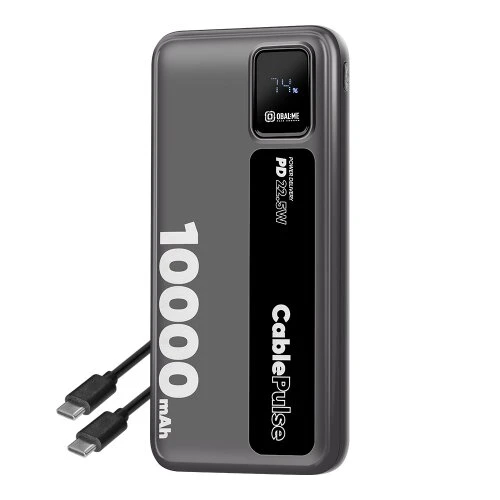 OBAL:ME CablePulse Powerbanka 10000mAh 22,5W - Čierna