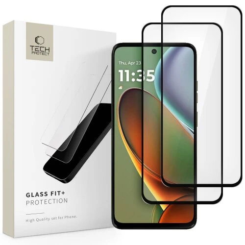 Ochranné sklo Tech-Protect Glass Fit+ Motorola Moto G15/G15 Power/G05/E15, 2 ks - čierne