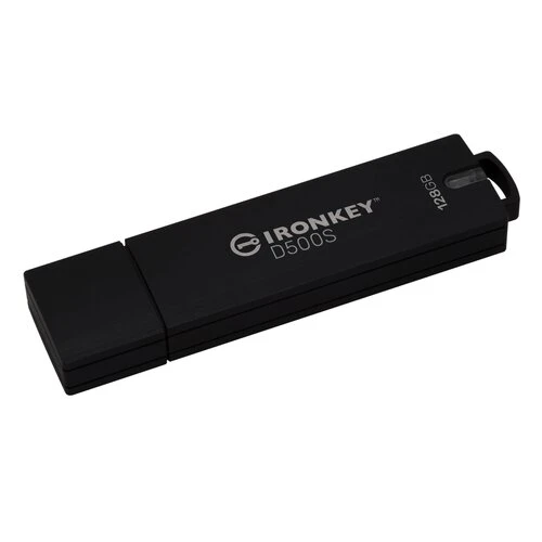 Kingston Ironkey D500S/128GB/USB 3.2/USB-A/Černá