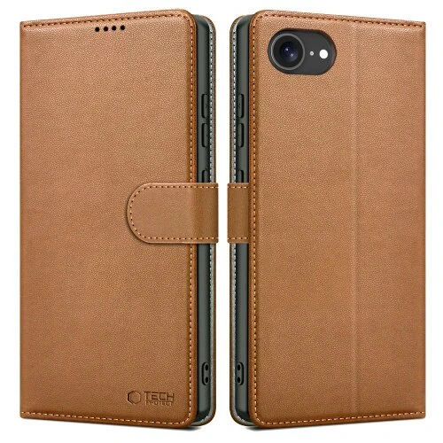 Puzdro Tech-Protect Book iPhone 16E/17E - hnedé