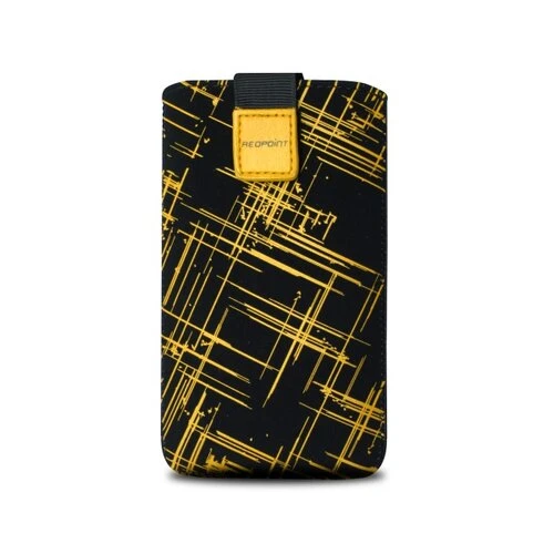 Puzdro RedPoint Velvet mikroplyš motív Stripes S žlté