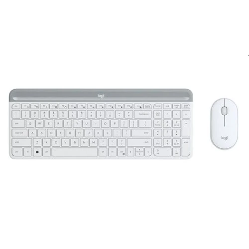 Logitech MK470 - tenká bezdrôtová klávesnica a myš, kombo, US - biela