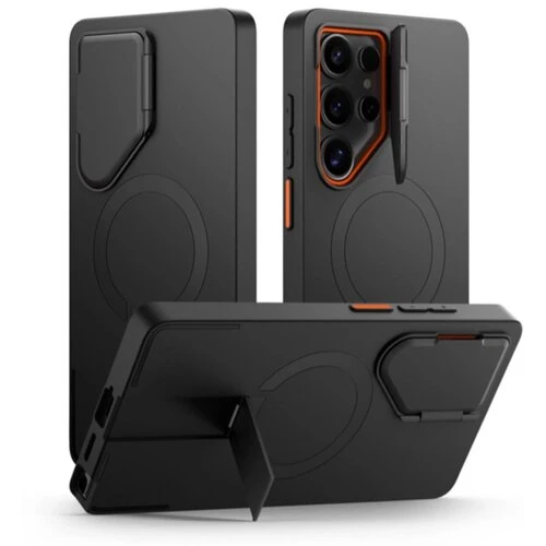 Puzdro Tech-Protect Kevlar Aura Magsafe Galaxy S25 Ultra - čierno-oranžové