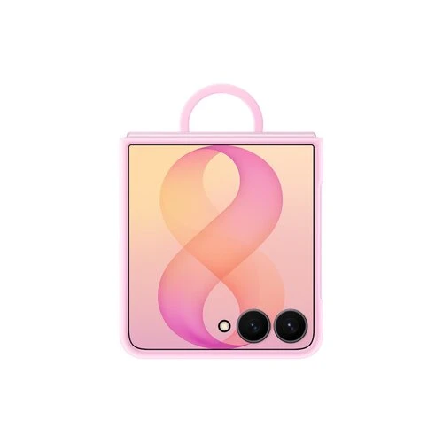 EF-EF776CVE Samsung Silikonový Magnetický Kryt s Kroužkem pro Galaxy Z Flip 8 Pink