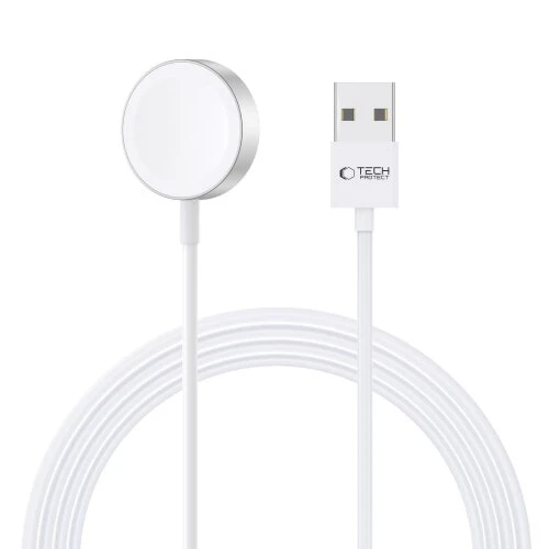 Kábel Tech-Protect Ultraboost magnetický nabíjací USB, 1,2 m, Apple Watch - biely