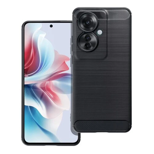 Puzdro Carbon Lux TPU Oppo Reno 11F 5G - čierne