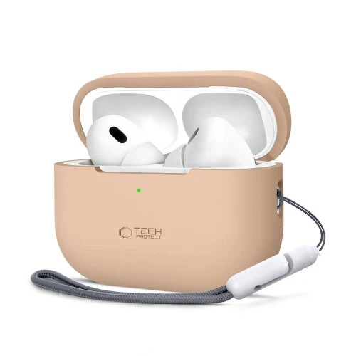 Puzdro Tech-Protect Silicone Apple AirPods Pro 1/2 - cafe latte