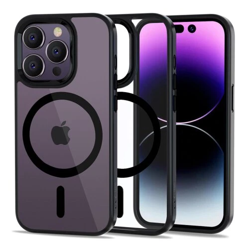 Puzdro Tech-Protect Magmat Magsafe iPhone 14 Pro - čierno-transparentné