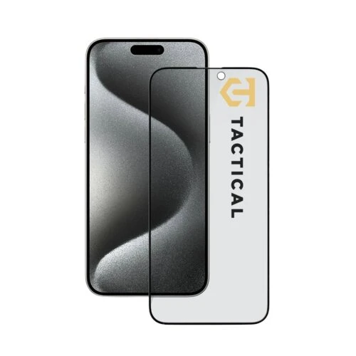 Tactical Glass Shield Privacy Stealth 5D sklo pro Apple iPhone 15 Pro Max Black