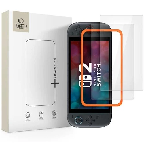 Ochranné sklo Tech-Protect Easy Set+ Nintendo Switch 2, 2 ks