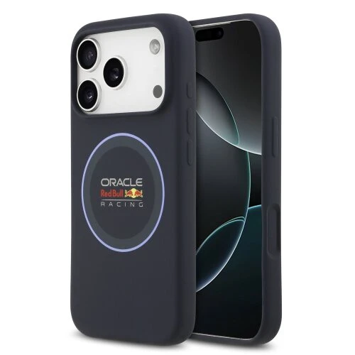 Red Bull Silicone Blue Ring MagSafe Zadní Kryt pro iPhone 17 Pro Navy