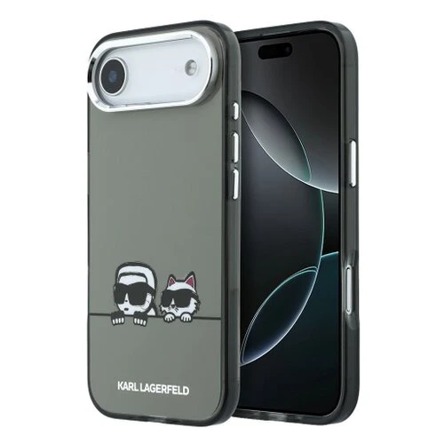 Karl Lagerfeld IML K&CH Heads Logo MagSafe Zadní Kryt pro iPhone Air Black