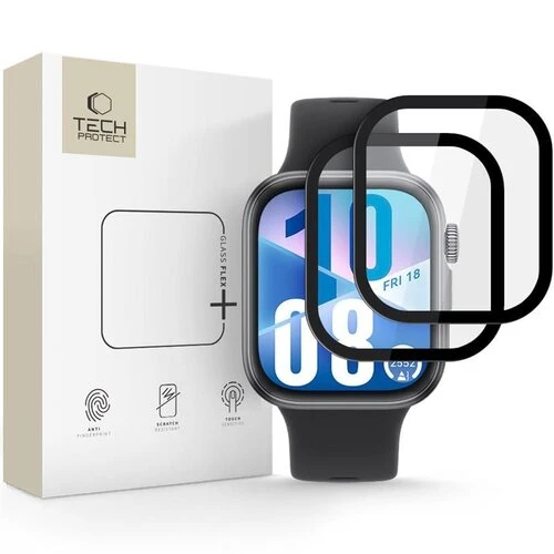 Ochranné sklo Tech-Protect Glass Flex+ Huawei Watch Fit 3, 2 ks - čierne