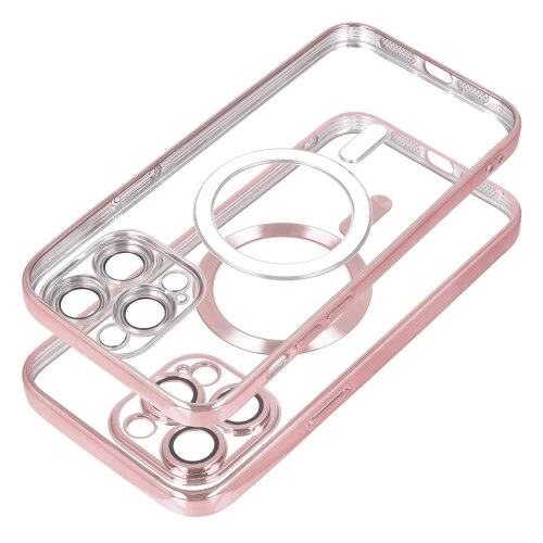 Puzdro Magsafe Shine iPhone 17 - ružovo-zlaté