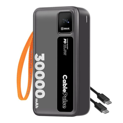 OBAL:ME CablePulse Powerbanka 30000mAh 22,5W - Čierna