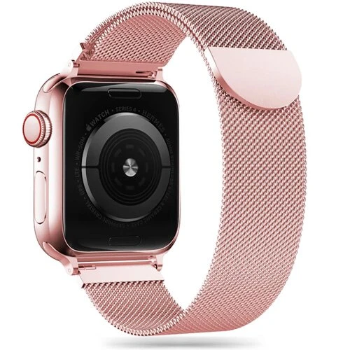 Remienok Tech-Protect Milaneseband Apple Watch 8/9/10/11/SE (40/41/42 mm) - ružovo-zlatý