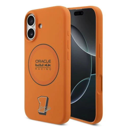 Red Bull Silicone Blue Ring MagSafe Zadní Kryt pro iPhone 17 Orange