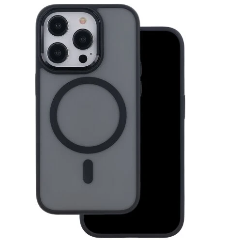 Puzdro Magsafe Frozen iPhone 13 Pro Max, matné - čierne