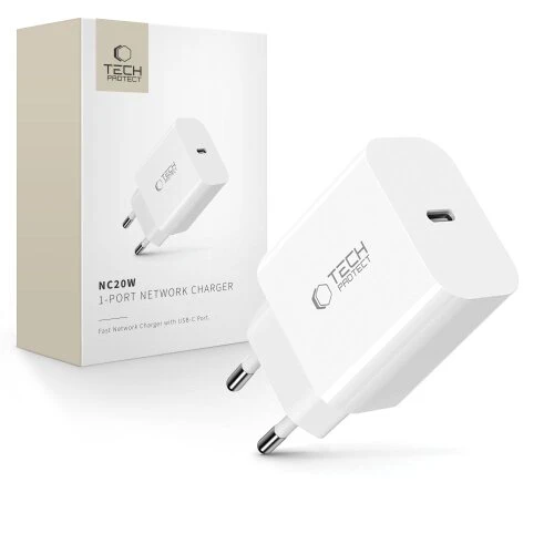 Nabíjačka Tech-Protect NC20W 1-port PD 20W - biela
