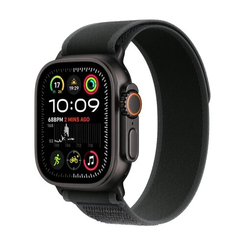 Apple Watch Ultra 2 GPS + Cellular 49mm Black Titanium Case with Black Trail Loop - M/L - Nový z výkupu