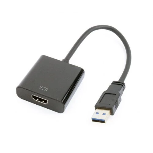 Gembird Redukcia USB 3.0 - HDMI Female, 15cm - čierna