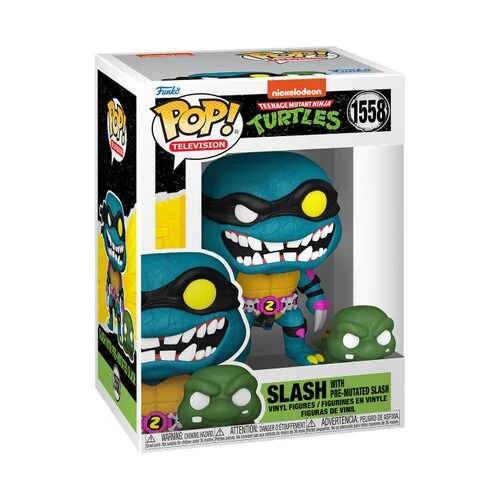 Funko POP! 1558 TMNT S4 Slash & Pre-mutated, turtle Slash