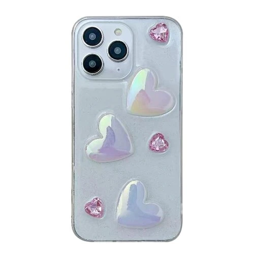 Puzdro Love Epoxy iPhone 16 Pro - ružové