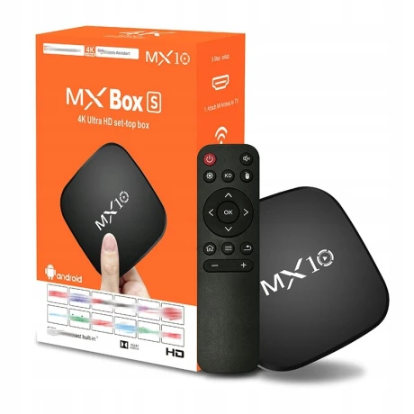 Eveon MX10-Z4 TV Box WiFi 4K, čierny