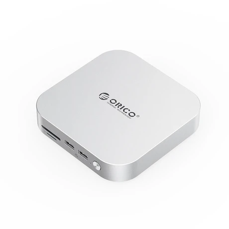 Orico MiniLink 9in1 USB-C HUB adaptér / dokovacia stanica M.2 SSD, strieborná