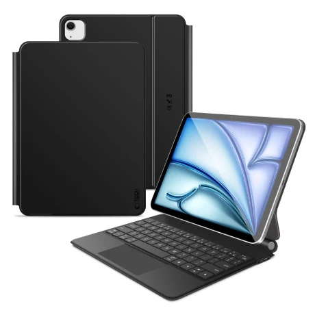 Tech-Protect Smartcase Magnetic puzdro s klávesnicou na iPad Air 10.9'' 4-5gen 2020-2022 / 11'' 6-8gen 2024-2026, čierne