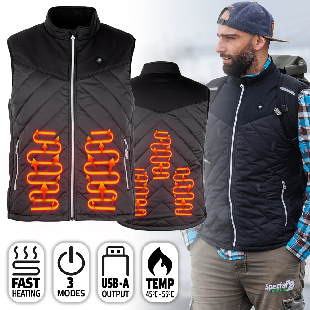inSPORTline Electronics WARMhim čierna - S