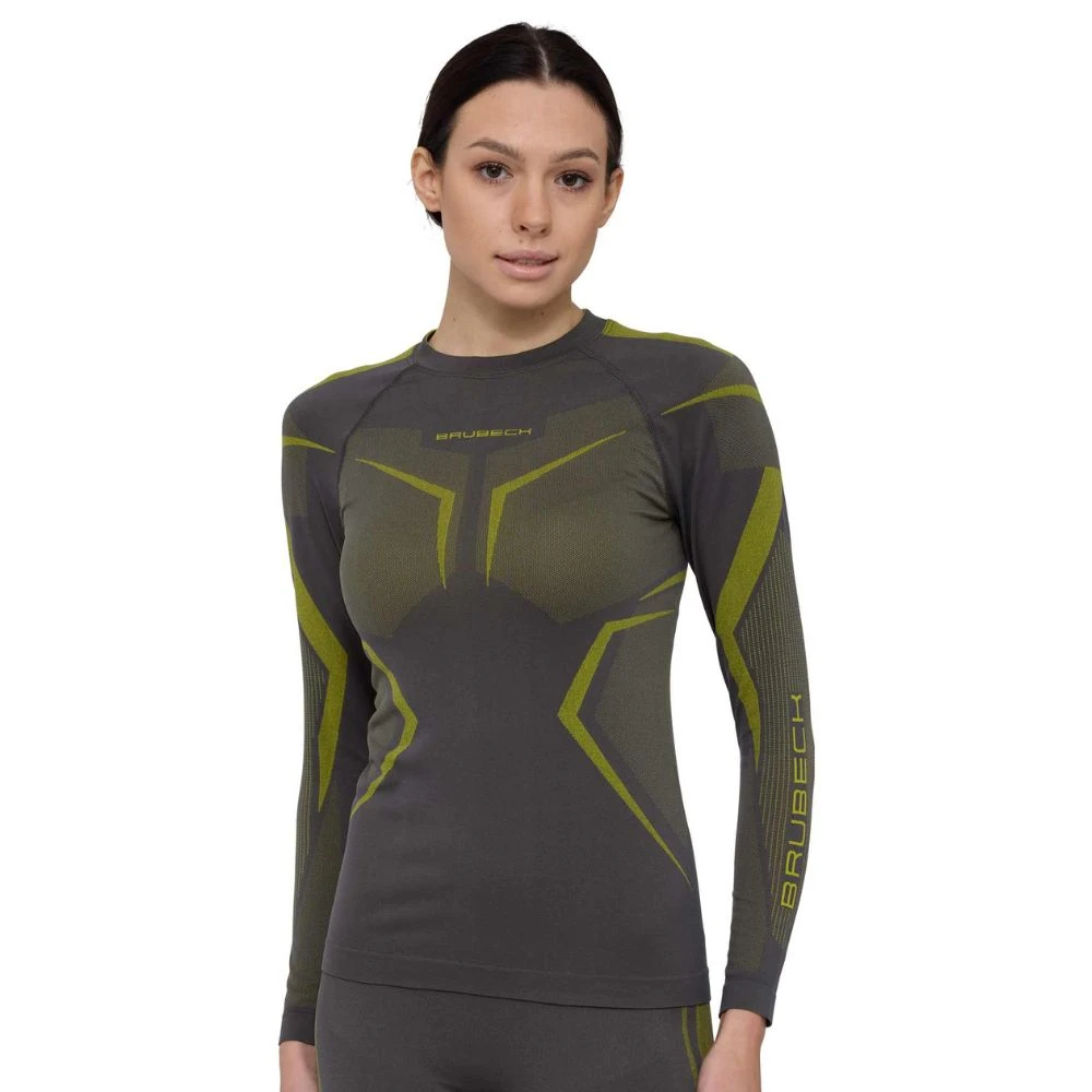 Brubeck Dry s dlouhým rukávem LS1736W Grey/Lime - S