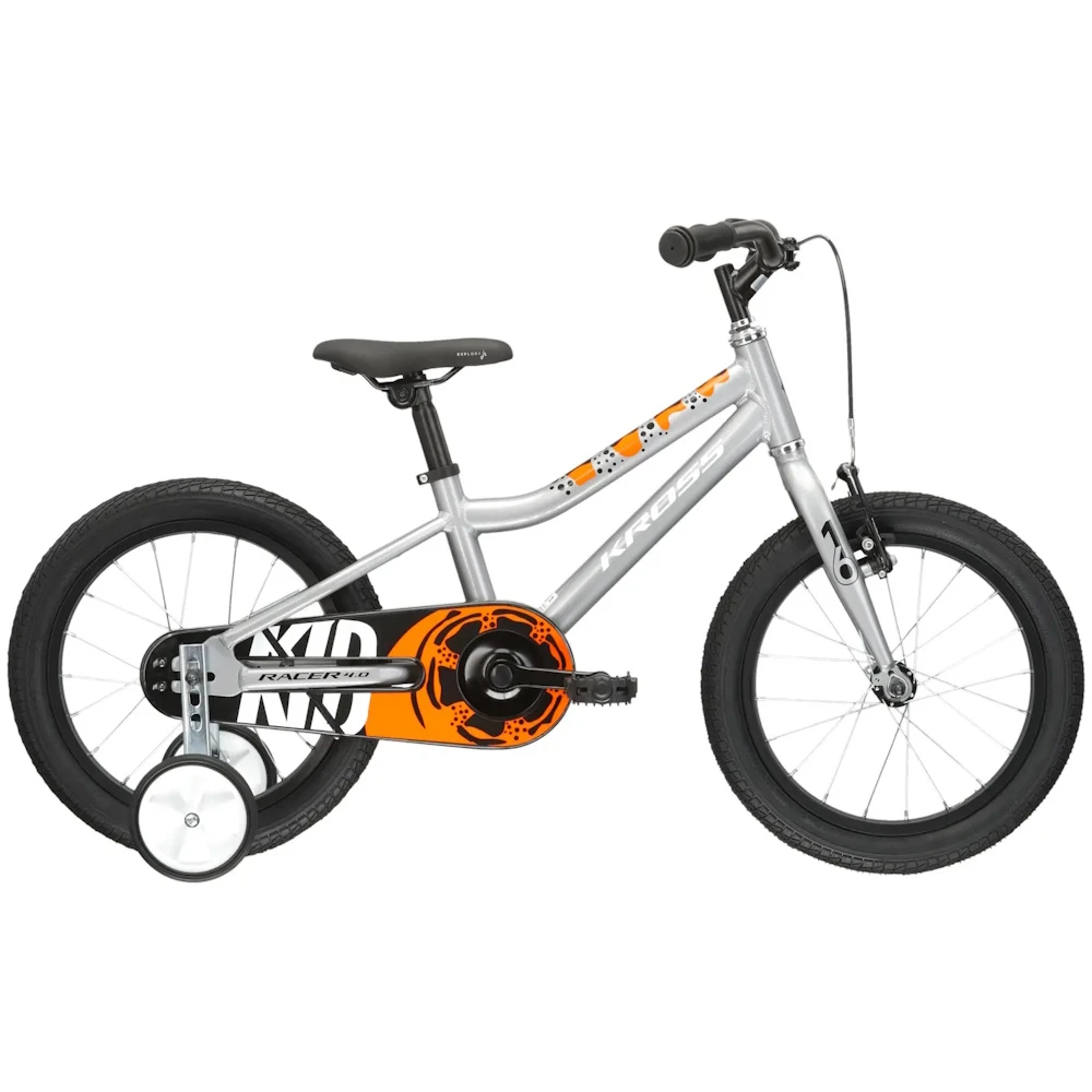 Kross Racer 4.0 16" - model 2024 strieborná - 10" (100-125 cm)