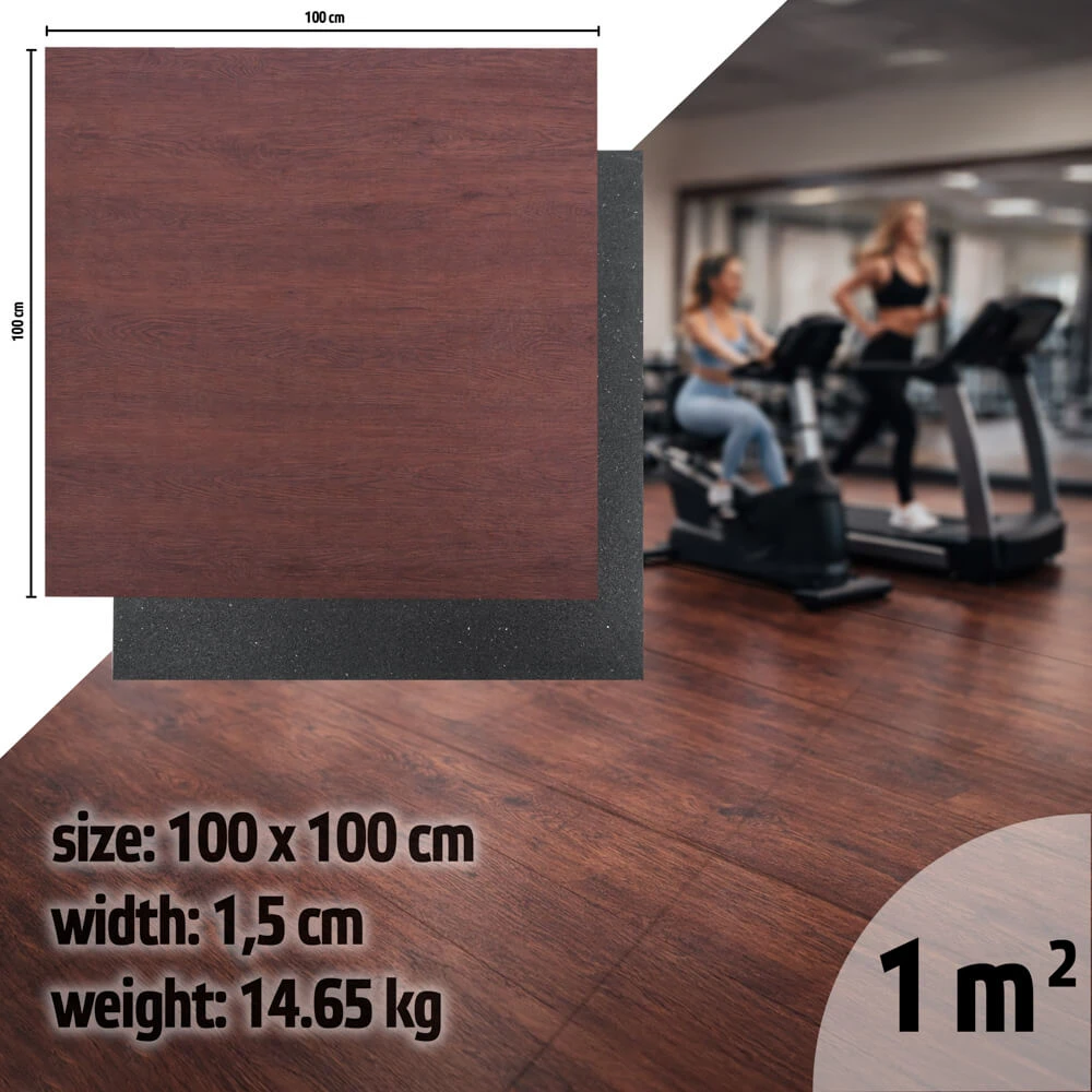 inSPORTline Luxteko Flat 100x100x1,5 cm drevo