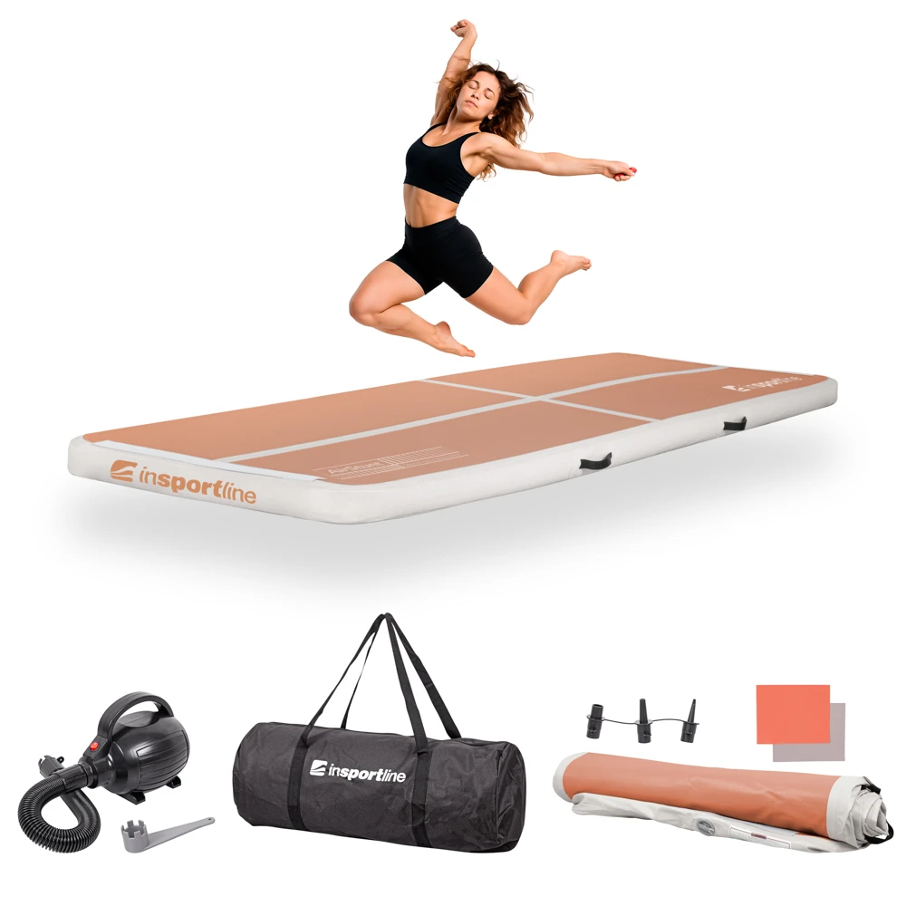 inSPORTline Airstunt 300x100x10 cm mocha mousse s elektrickou pumpou