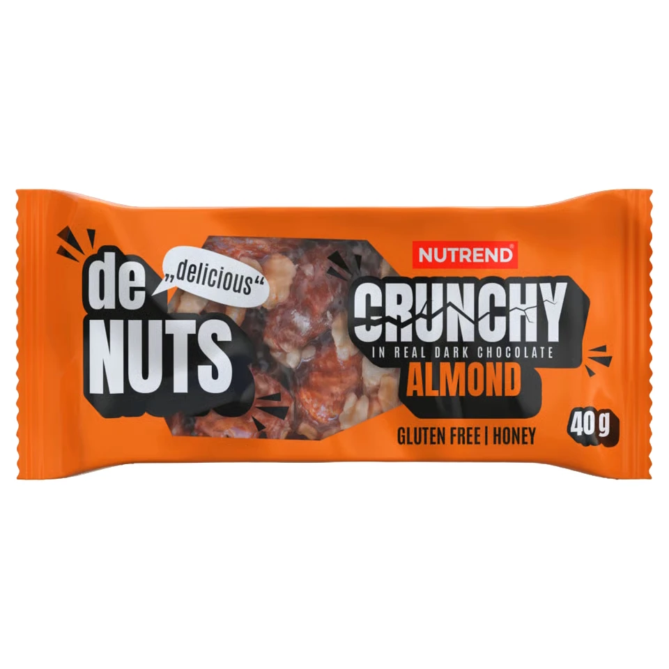 Nutrend DeNuts Crunchy 40g mandle v horkej čokoláde