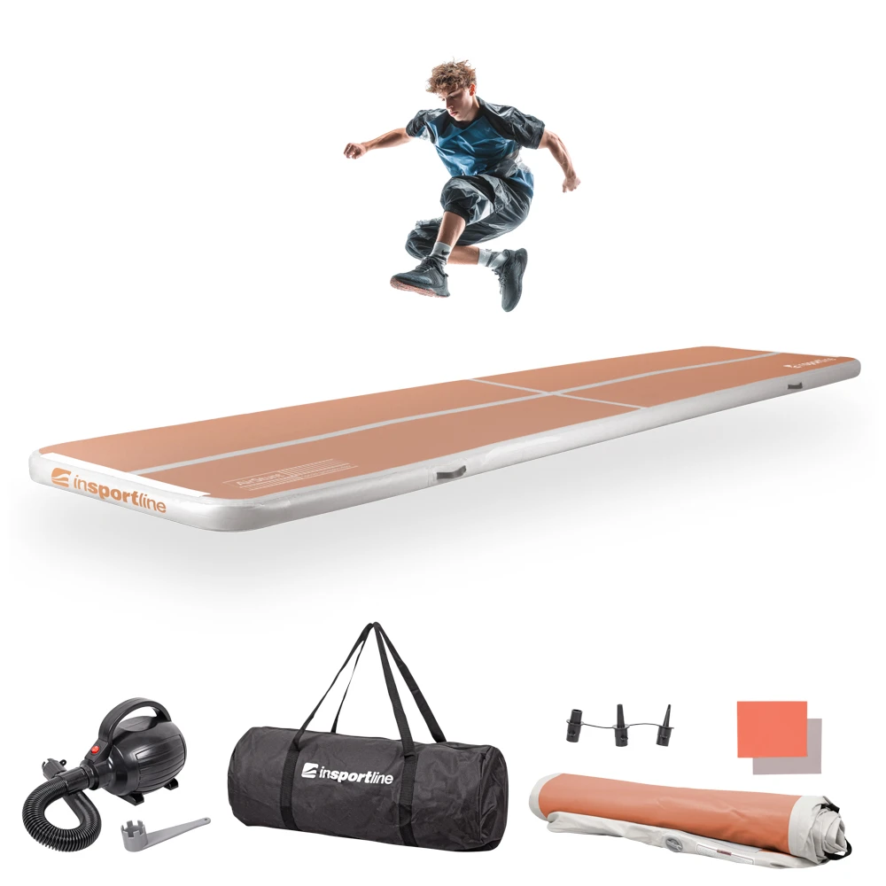 inSPORTline Airstunt 500x100x10 cm mocha mousse s elektrickou pumpou