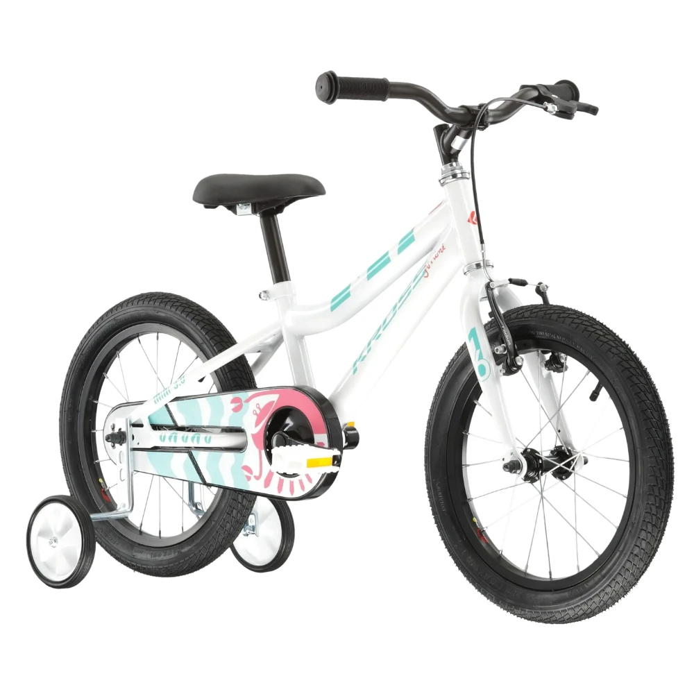 Kross Mini 3.0 16" - model 2025 biela / seledynová / korálová / lesk - 9" (100-125 cm)