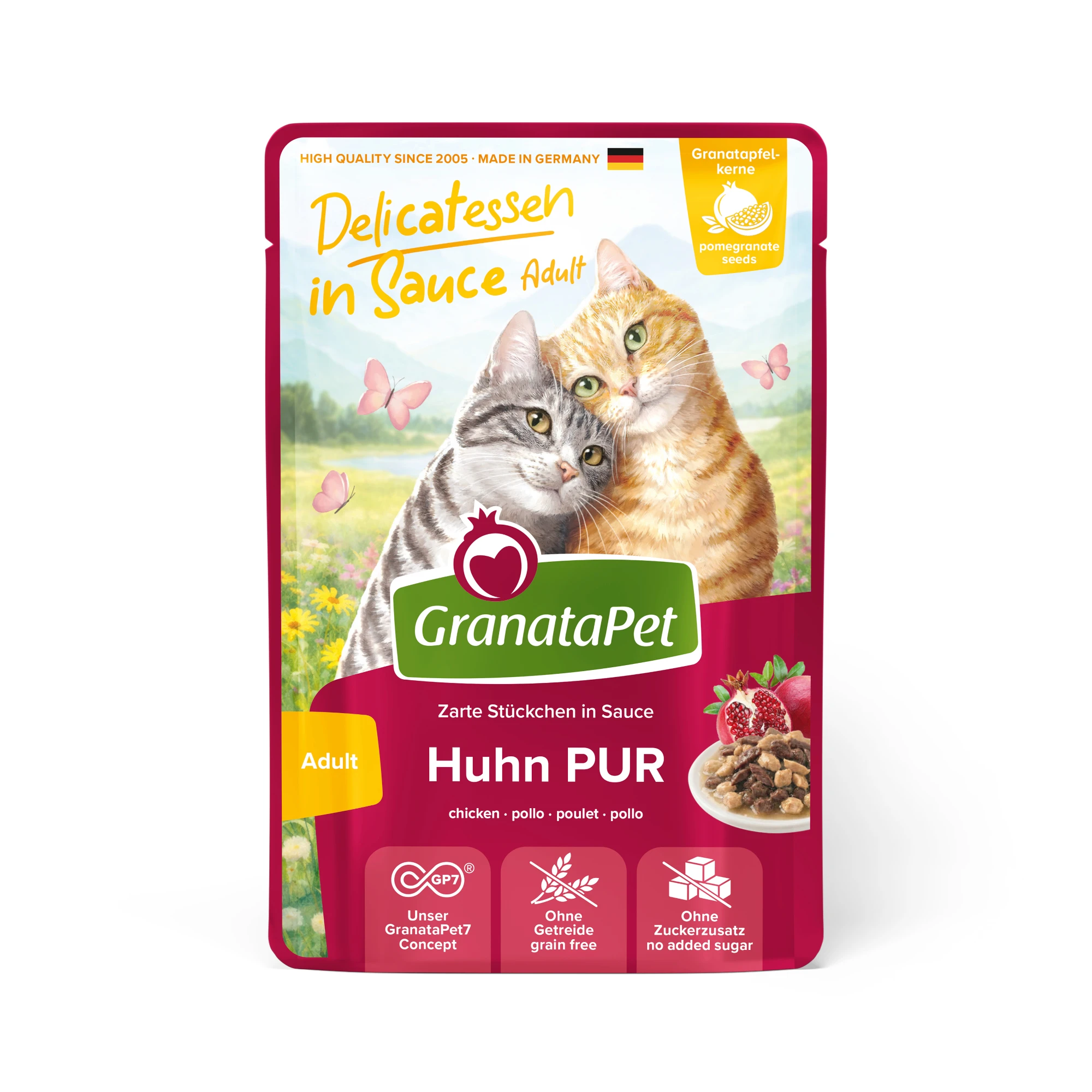 Výhodné balenie GranataPet Delicatessen v omáčke 24 x 100 g - kuracie čisté
