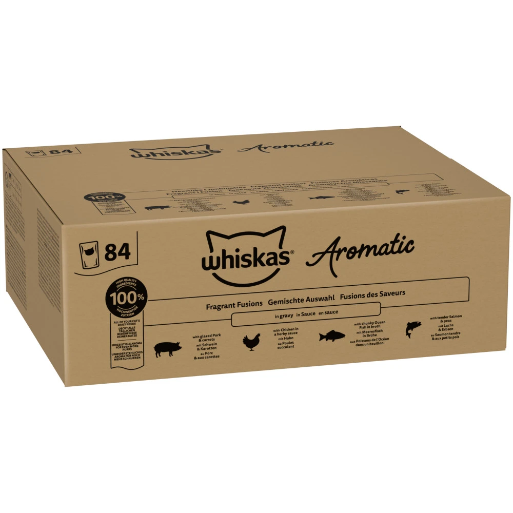 Whiskas 1+ Adult kapsičky 84 x 85 g - Fragrant Fusion v omáčke