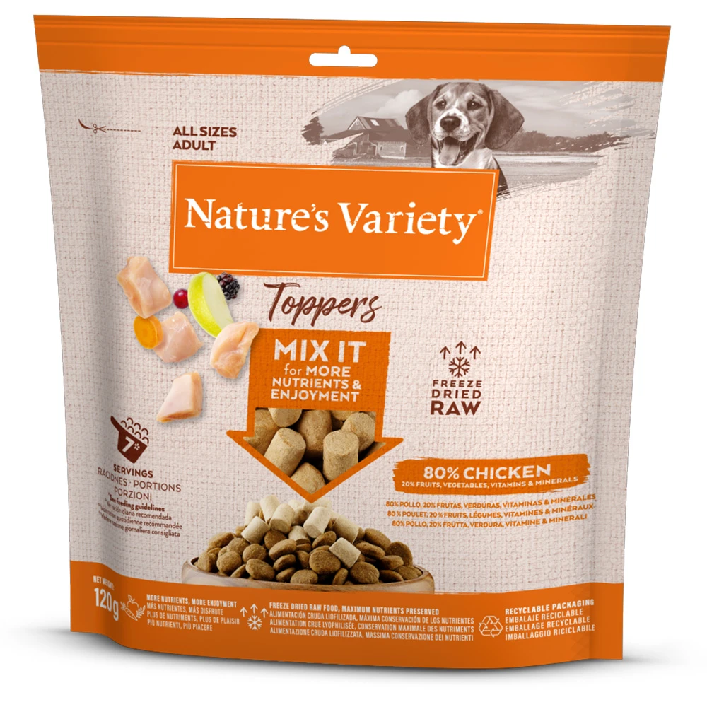Nature's Variety, 3 balenia - 2 + 1 zadarmo - Variety Toppers kuracie  (3x120g)