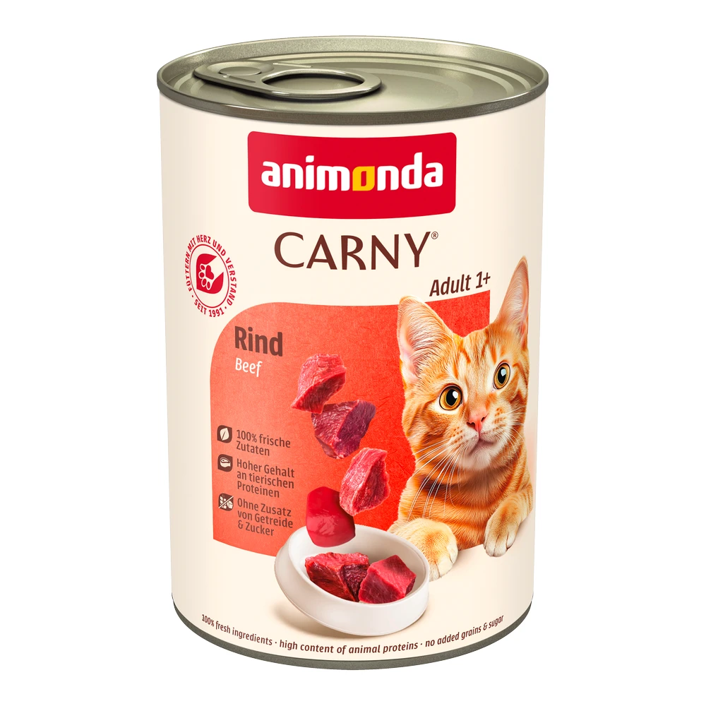animonda Carny Adult 6 x 400 g - hovädzie