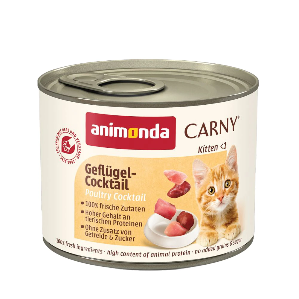 animonda Carny Kitten 12 x 200 g - hydinový koktejl