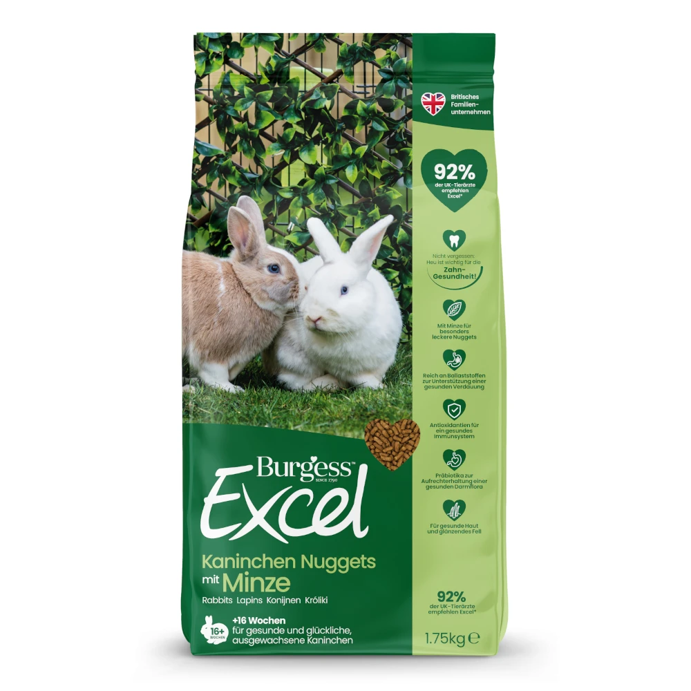 Burgess Excel Adult králičie nugetky s mätou - 9 kg
